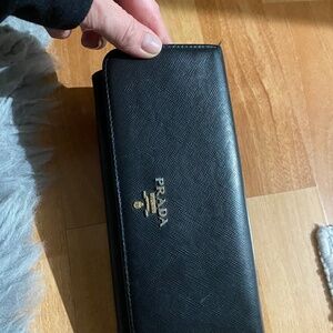 Prada Saffiano Lux Leather Continental Wallet